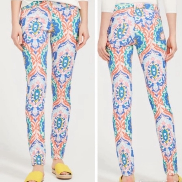 J. McLaughlin Lexi Jeans In Midi Oahu Print Size 4 - Picture 2 of 14